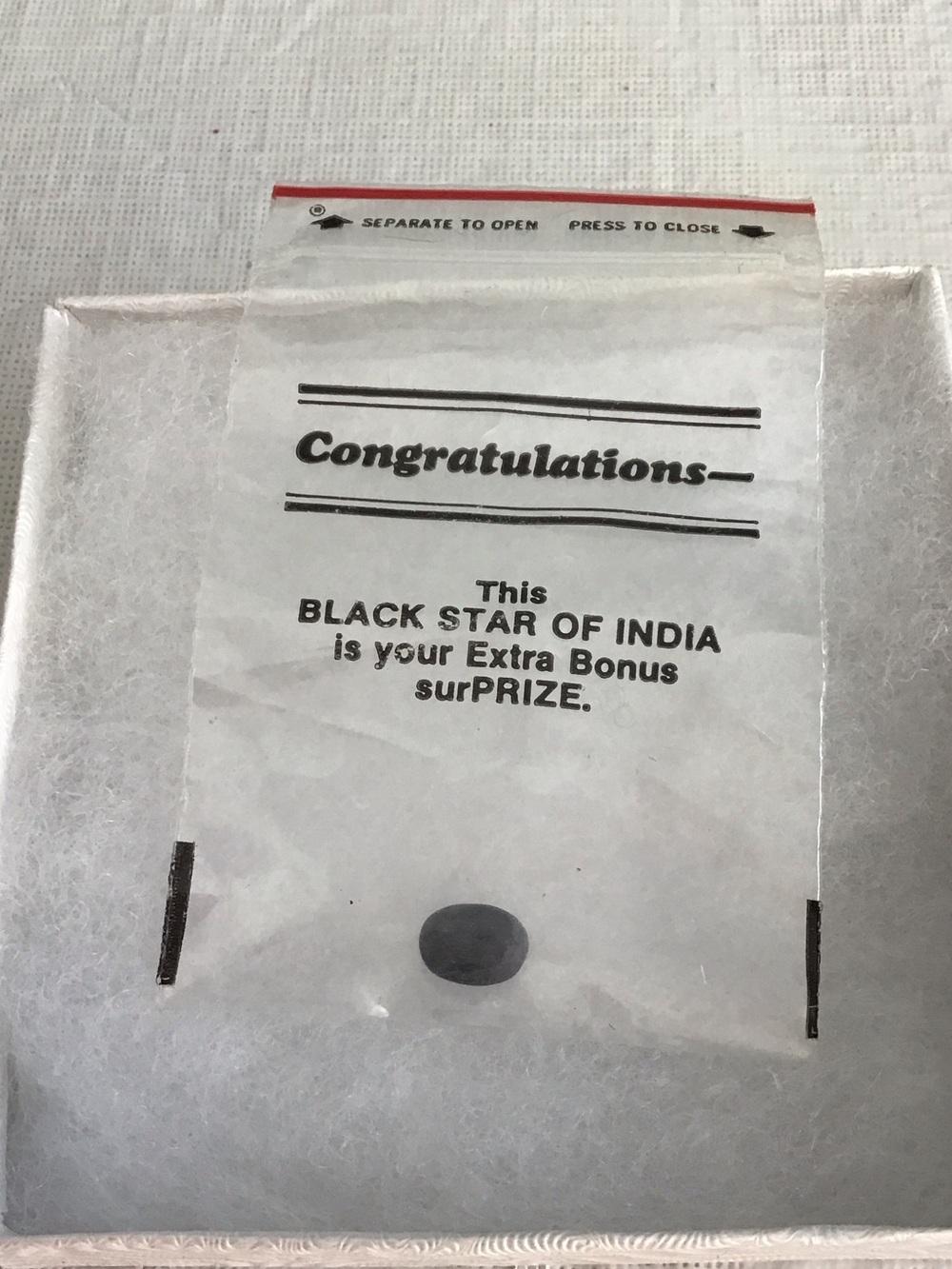 Congratulations Black Star of India pendant Stone ##
